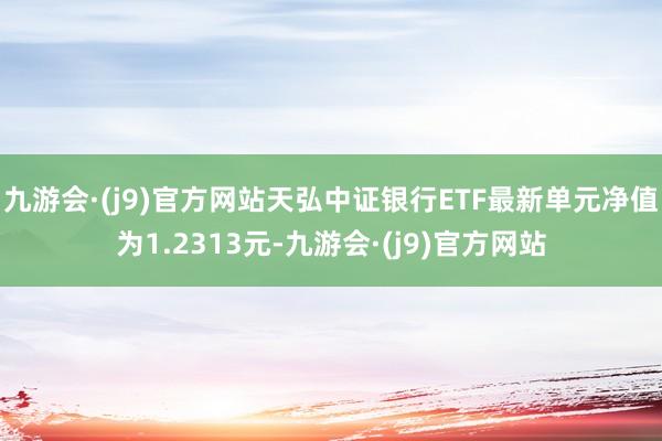 九游会·(j9)官方网站天弘中证银行ETF最新单元净值为1.2313元-九游会·(j9)官方网站