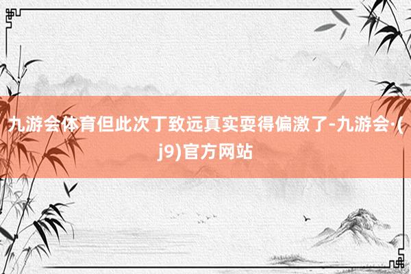 九游会体育但此次丁致远真实耍得偏激了-九游会·(j9)官方网站