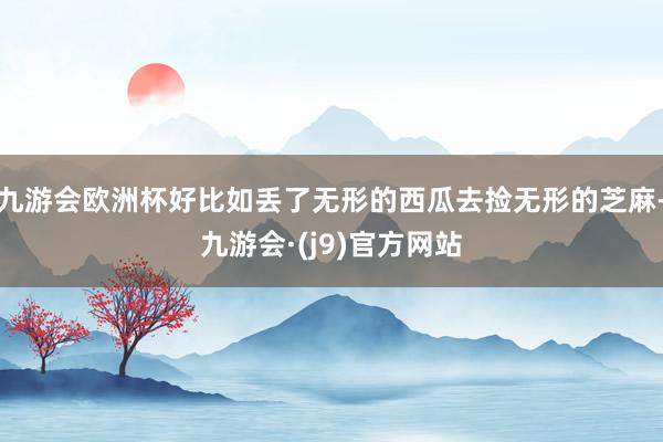 九游会欧洲杯好比如丢了无形的西瓜去捡无形的芝麻-九游会·(j9)官方网站