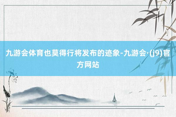 九游会体育也莫得行将发布的迹象-九游会·(j9)官方网站