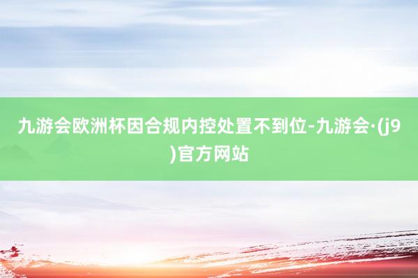 九游会欧洲杯因合规内控处置不到位-九游会·(j9)官方网站