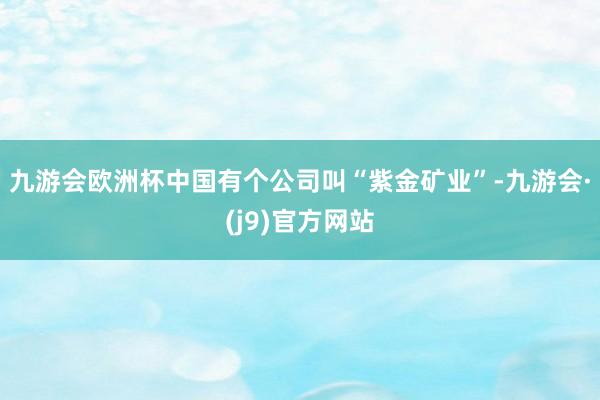 九游会欧洲杯中国有个公司叫“紫金矿业”-九游会·(j9)官方网站
