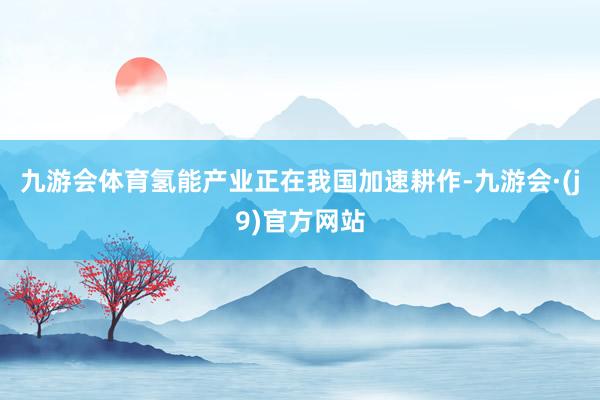 九游会体育氢能产业正在我国加速耕作-九游会·(j9)官方网站
