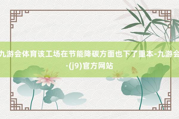 九游会体育该工场在节能降碳方面也下了重本-九游会·(j9)官方网站