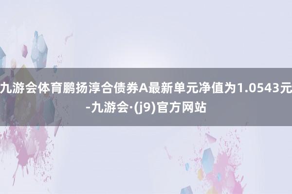 九游会体育鹏扬淳合债券A最新单元净值为1.0543元-九游会·(j9)官方网站