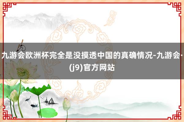 九游会欧洲杯完全是没摸透中国的真确情况-九游会·(j9)官方网站