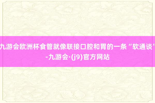 九游会欧洲杯食管就像联接口腔和胃的一条“软通谈”-九游会·(j9)官方网站
