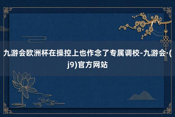 九游会欧洲杯在操控上也作念了专属调校-九游会·(j9)官方网站